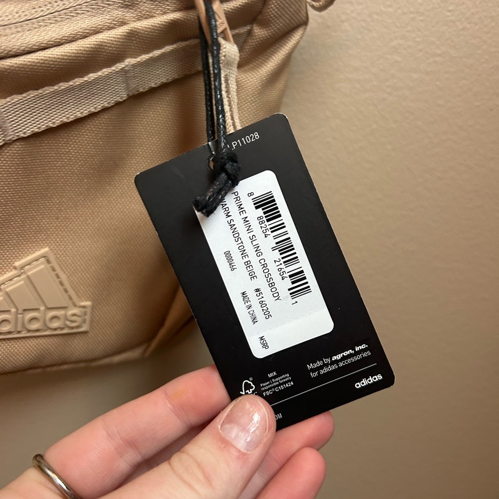 Adidas Prime Mini Sling Crossbody Bag - Tan - Picture 6 of 6